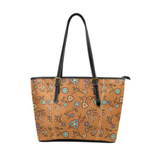 Load image into Gallery viewer, Fire Bloom Light Leather Tote Bag/Large (Model 1640) Leather Tote Bag (1640) e-joyer 
