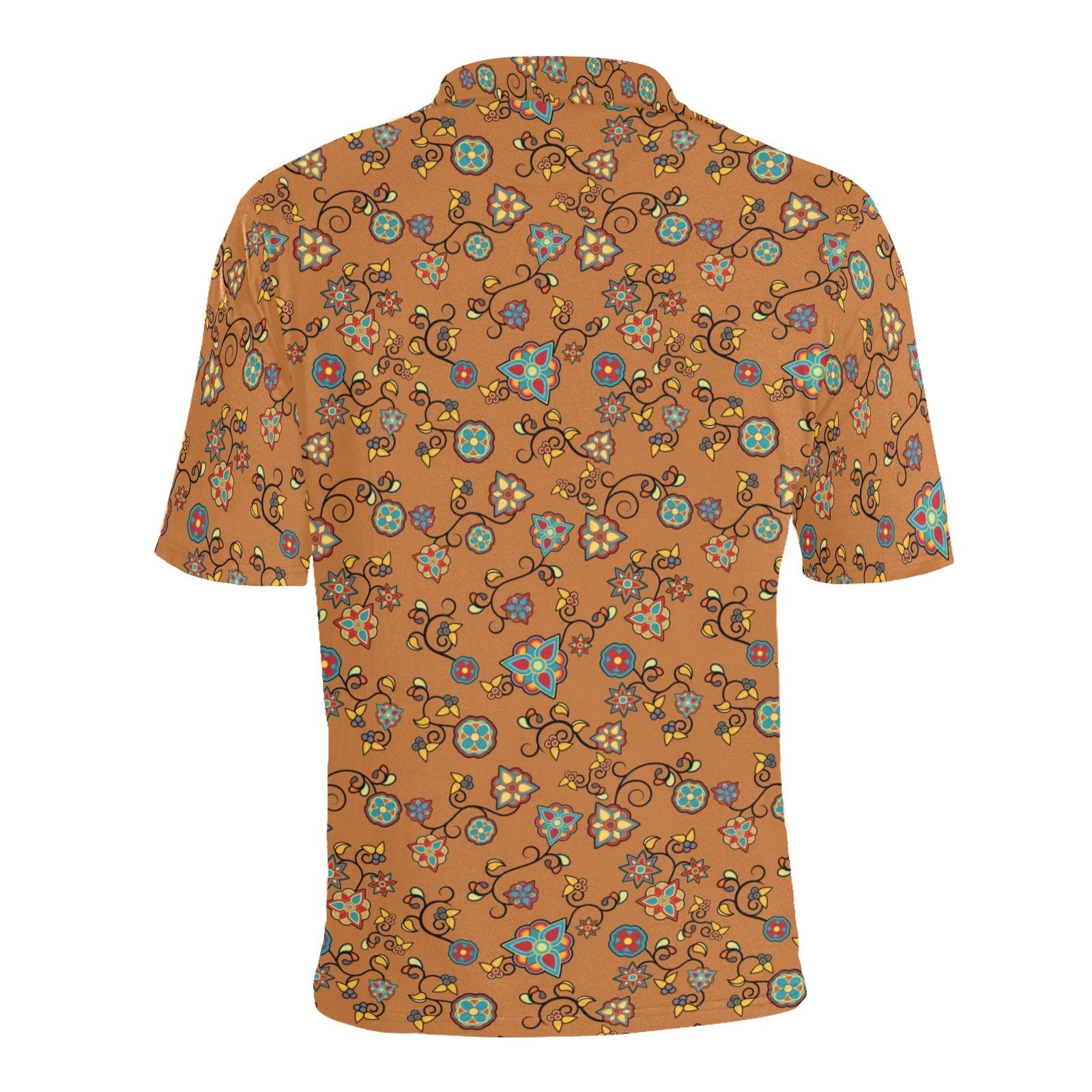 Fire Bloom Light Men's All Over Print Polo Shirt (Model T55) Men's Polo Shirt (Model T55) e-joyer 