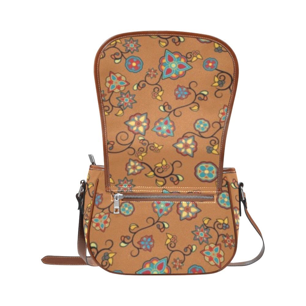 Fire Bloom Light Saddle Bag/Small (Model 1649) Full Customization Saddle Bag/Small (Full Customization) e-joyer 