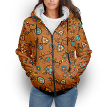 Load image into Gallery viewer, Fire Bloom Light Sherpa Hoodie hoodie Herman 
