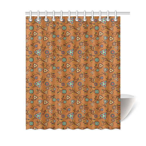 Fire Bloom Light Shower Curtain 60