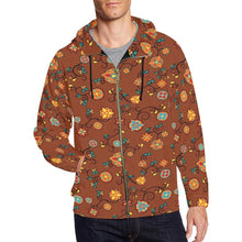 Load image into Gallery viewer, Fire Bloom Shade All Over Print Full Zip Hoodie for Men (Model H14) All Over Print Full Zip Hoodie for Men (H14) e-joyer 
