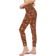 Load image into Gallery viewer, Fire Bloom Shade All Over Print High-Waisted Leggings (Model L36) High-Waisted Leggings (L36) e-joyer 
