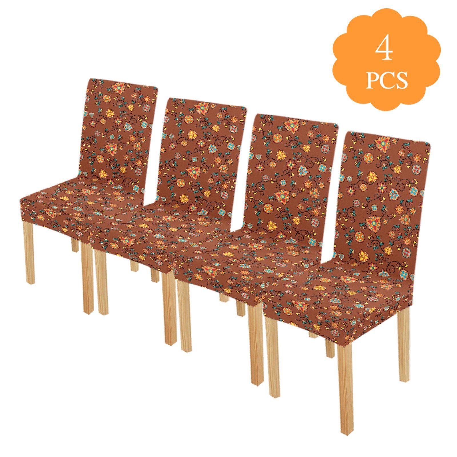 Fire Bloom Shade Chair Cover (Pack of 4) Chair Cover (Pack of 4) e-joyer 
