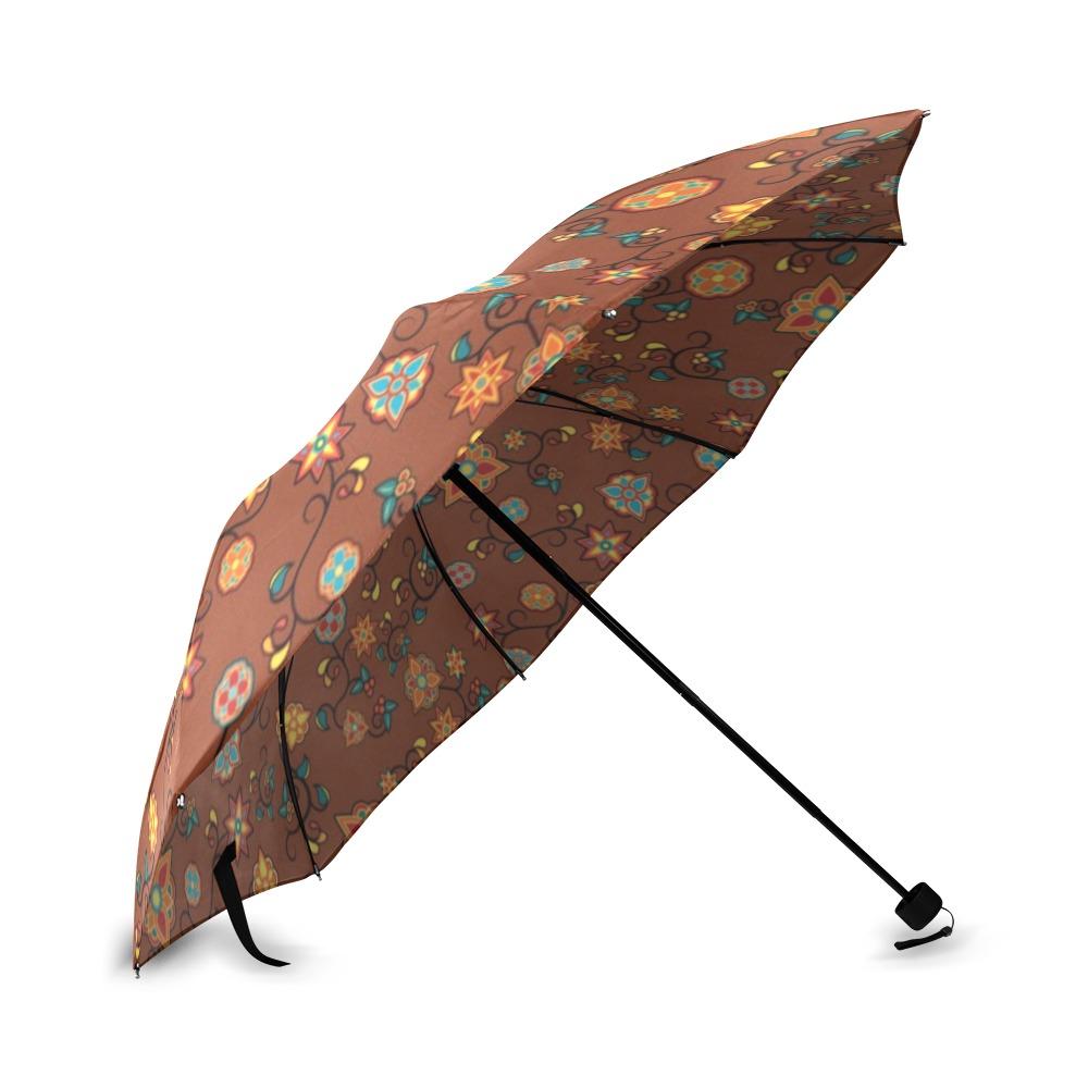 Fire Bloom Shade Foldable Umbrella (Model U01) Foldable Umbrella e-joyer 