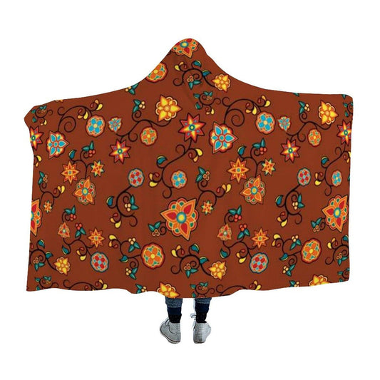 Fire Bloom Shade Hooded Blanket blanket 49 Dzine 