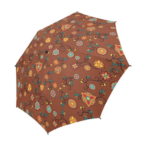 Fire Bloom Shade Semi-Automatic Foldable Umbrella (Model U05) Semi-Automatic Foldable Umbrella e-joyer 