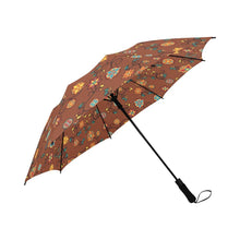 Load image into Gallery viewer, Fire Bloom Shade Semi-Automatic Foldable Umbrella (Model U05) Semi-Automatic Foldable Umbrella e-joyer 
