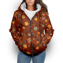 Load image into Gallery viewer, Fire Bloom Shade Sherpa Hoodie hoodie Herman 
