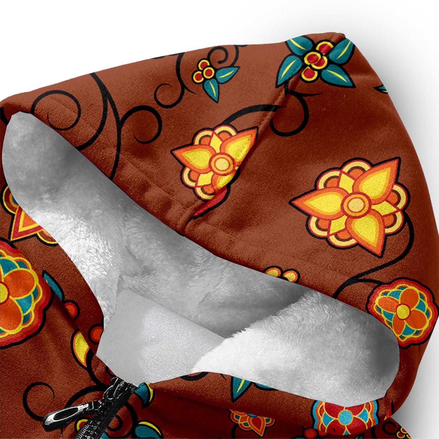 Fire Bloom Shade Sherpa Hoodie hoodie Herman 