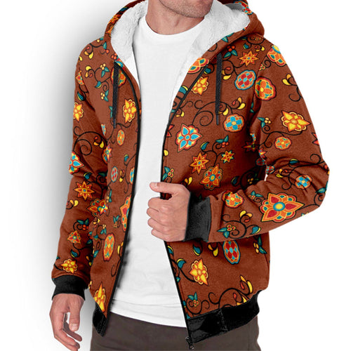 Fire Bloom Shade Sherpa Hoodie hoodie Herman 