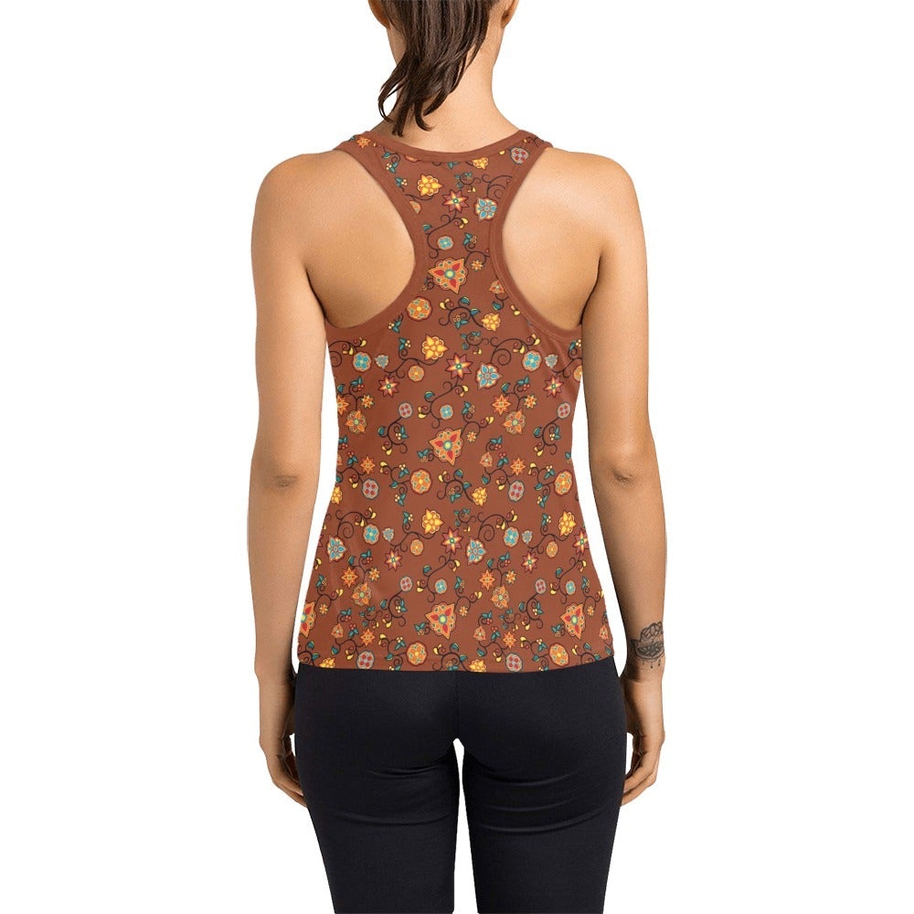 Fire Bloom Shade Women's Racerback Tank Top (Model T60) Racerback Tank Top (T60) e-joyer 