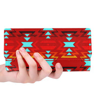 Load image into Gallery viewer, Fire Colors and Sierra Sky Women&#39;s Trifold Wallet Women&#39;s Trifold Wallet e-joyer 
