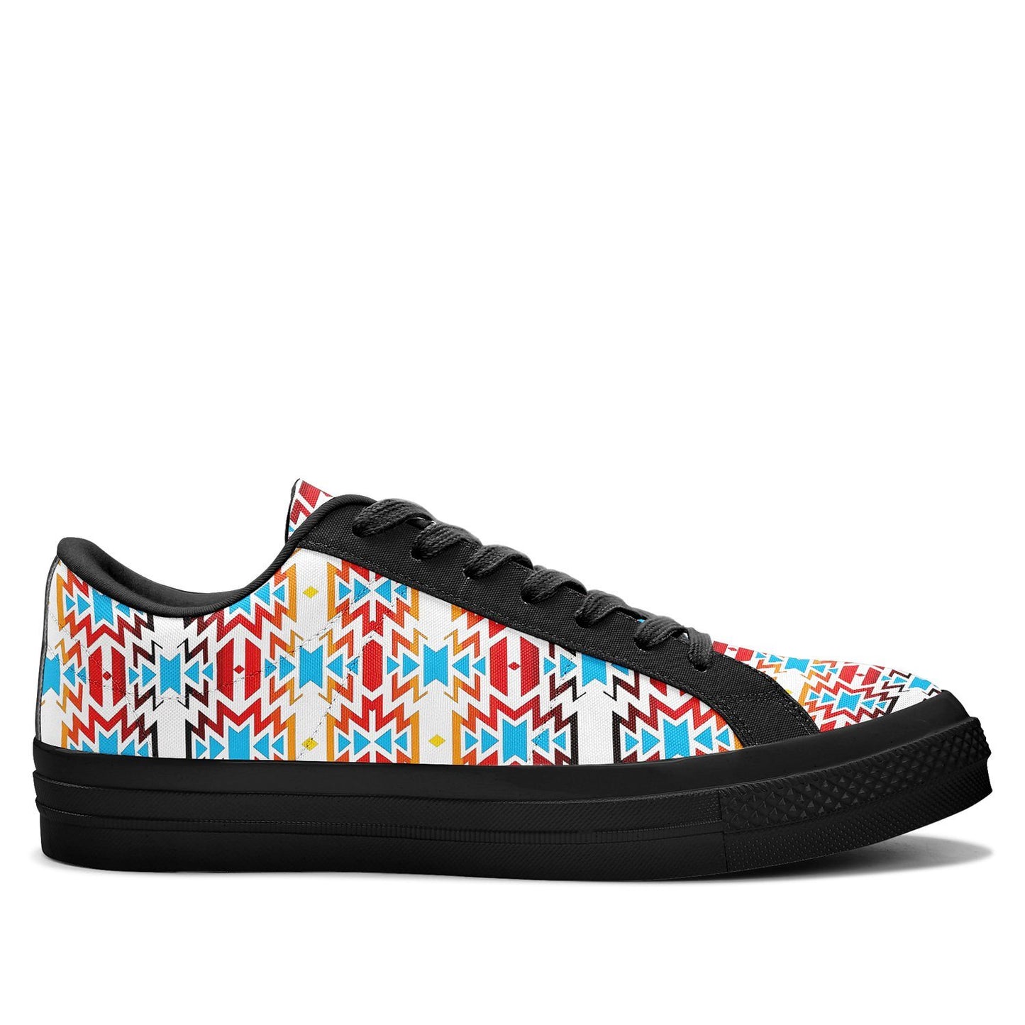 Fire Colors and Sky Aapisi Low Top Canvas Shoes Black Sole 49 Dzine 