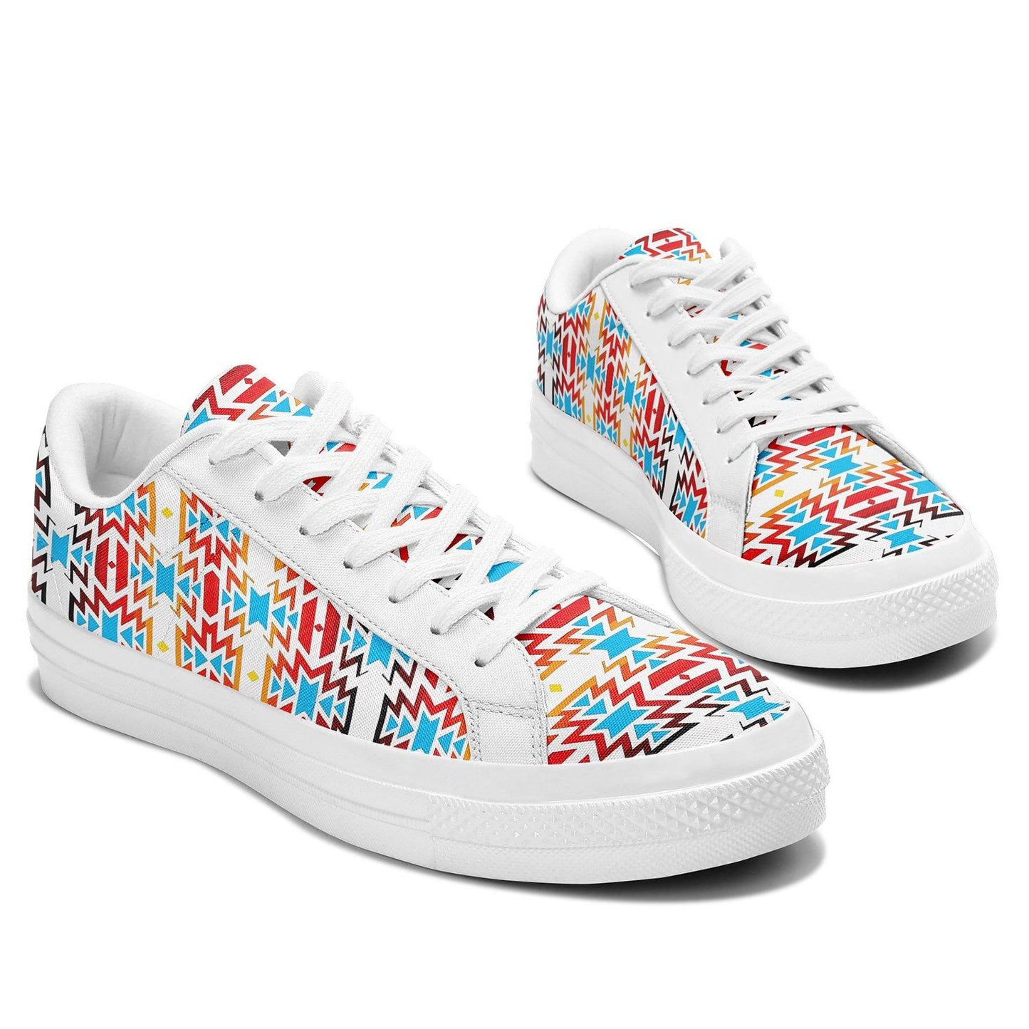 Fire Colors and Sky Aapisi Low Top Canvas Shoes White Sole 49 Dzine 