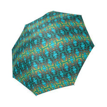 Load image into Gallery viewer, Fire Colors and Sky Deep Lake Foldable Umbrella Foldable Umbrella e-joyer 
