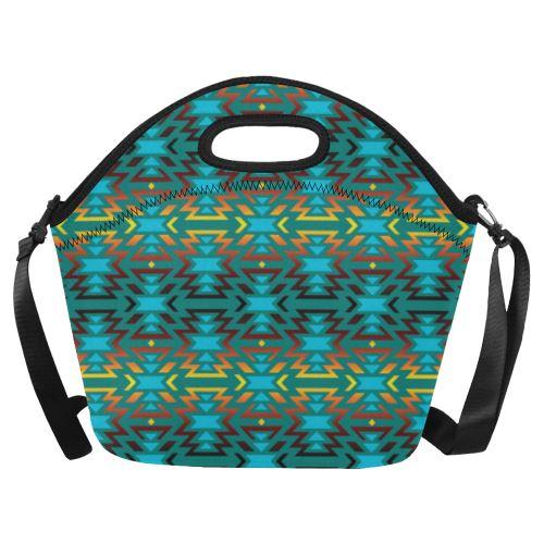 Fire Colors and Sky Deep Lake Neoprene Lunch Bag/Large (Model 1669) Neoprene Lunch Bag/Large (1669) e-joyer 