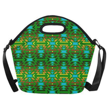 Load image into Gallery viewer, Fire Colors and Sky Green Neoprene Lunch Bag/Large (Model 1669) Neoprene Lunch Bag/Large (1669) e-joyer 
