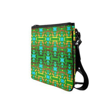 Load image into Gallery viewer, Fire Colors and Sky Green Slim Clutch Bag (Model 1668) Slim Clutch Bags (1668) e-joyer 
