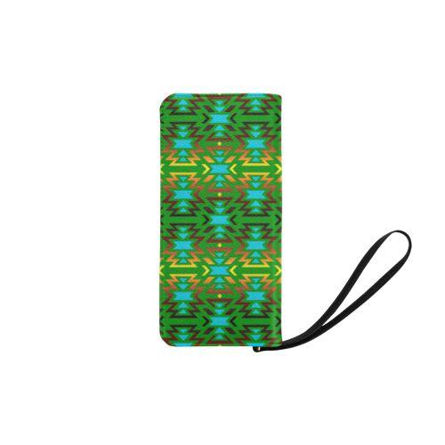 Fire Colors and Sky Green Women's Clutch Purse (Model 1637) Women's Clutch Purse (1637) e-joyer 