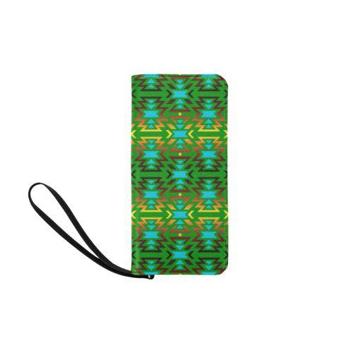 Fire Colors and Sky Green Women's Clutch Purse (Model 1637) Women's Clutch Purse (1637) e-joyer 