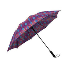Load image into Gallery viewer, Fire Colors and Sky Moon Shadow Semi-Automatic Foldable Umbrella Semi-Automatic Foldable Umbrella e-joyer 
