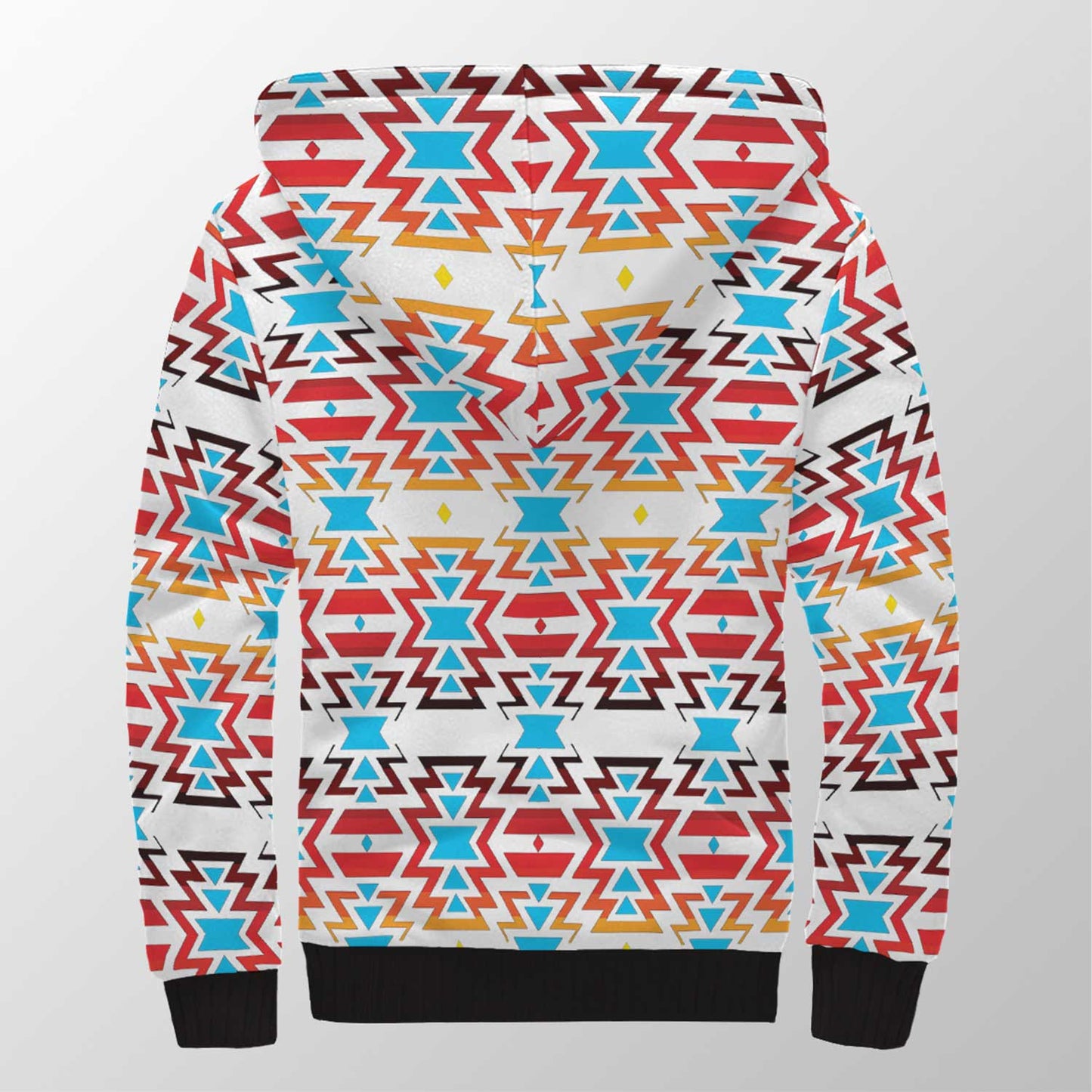 Fire Colors and Sky Sherpa Hoodie 49 Dzine 