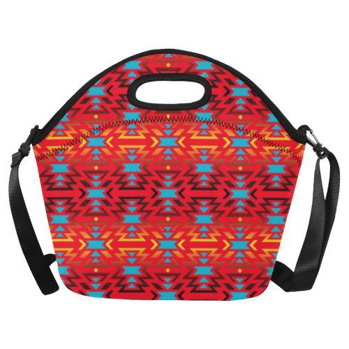 Fire Colors and Sky Sierra Neoprene Lunch Bag/Large (Model 1669) Neoprene Lunch Bag/Large (1669) e-joyer 