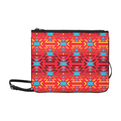Fire Colors and Sky Sierra Slim Clutch Bag (Model 1668) Slim Clutch Bags (1668) e-joyer 