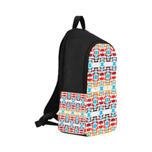 Load image into Gallery viewer, Fire Colors and Sky White Large Backpack (Model 1659) Casual Backpack for Adult (1659) e-joyer 
