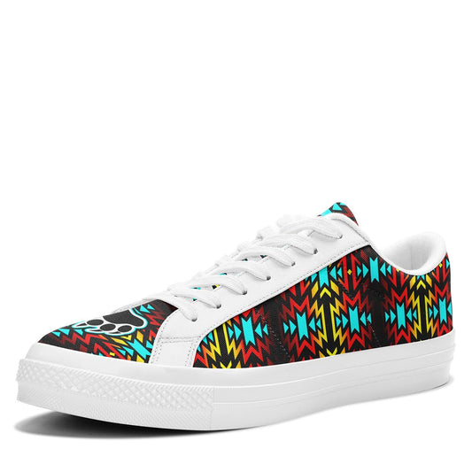 Fire Colors and Turquoise Bearpaw Aapisi Low Top Canvas Shoes White Sole 49 Dzine 