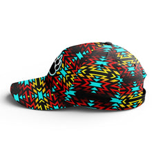 Load image into Gallery viewer, Fire Colors and Turquoise Bearpaw Snapback Hat hat Herman 
