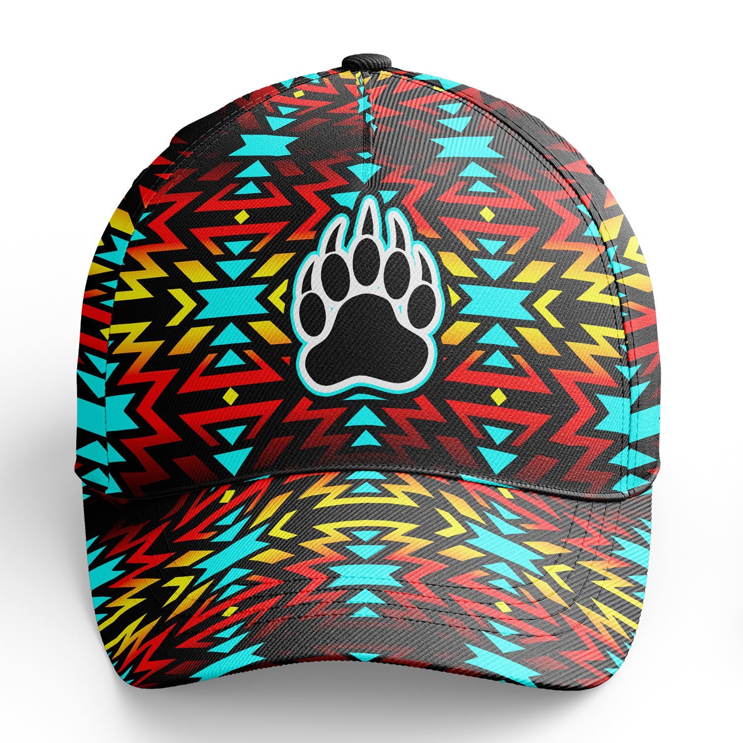 Fire Colors and Turquoise Bearpaw Snapback Hat hat Herman 