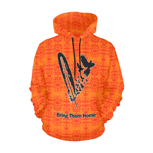 Fire Colors and Turquoise Bring Them Home All Over Print Hoodie for Men (USA Size) (Model H13) All Over Print Hoodie for Men (H13) e-joyer 