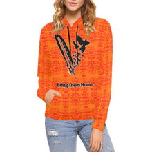 Load image into Gallery viewer, Fire Colors and Turquoise Bring Them Home All Over Print Hoodie for Women (USA Size) (Model H13) All Over Print Hoodie for Women (H13) e-joyer 
