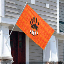 Load image into Gallery viewer, Fire Colors and Turquoise Orange A feather for each Garden Flag 59&quot;x35&quot; Garden Flag 59&quot;x35&quot; e-joyer 
