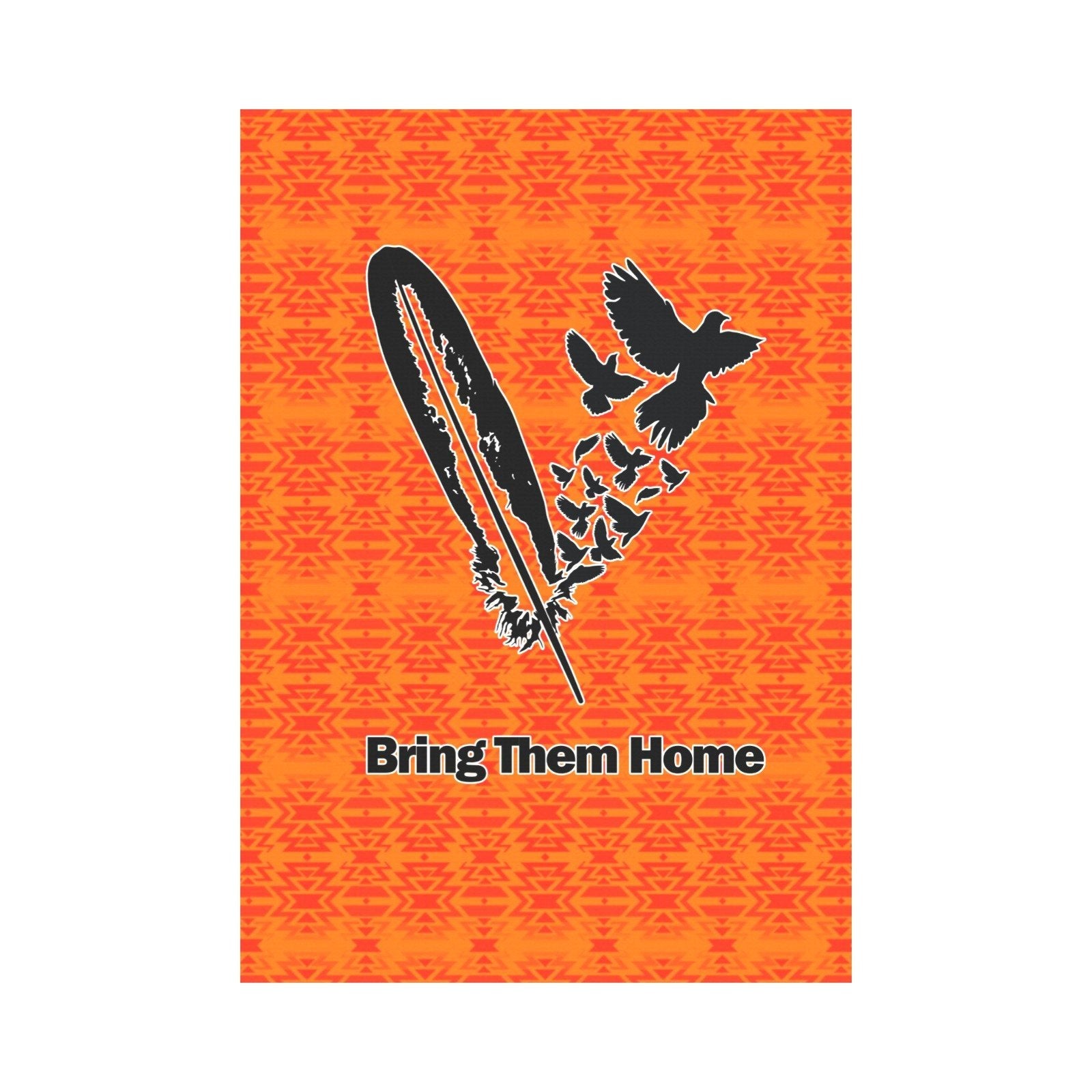 Fire Colors and Turquoise Orange - Bring Them Home Garden Flag 28''x40'' (Two Sides Printing) Garden Flag 28‘’x40‘’ (Two Sides) e-joyer 