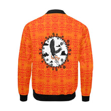 Load image into Gallery viewer, Fire Colors and Turquoise Orange Carrying Their Prayers All Over Print Bomber Jacket for Men (Model H19) All Over Print Bomber Jacket for Men (H19) e-joyer 
