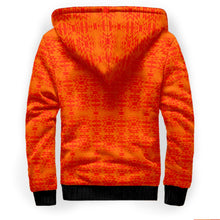 Load image into Gallery viewer, Fire Colors and Turquoise Orange Orange Sherpa Hoodie hoodie Herman 
