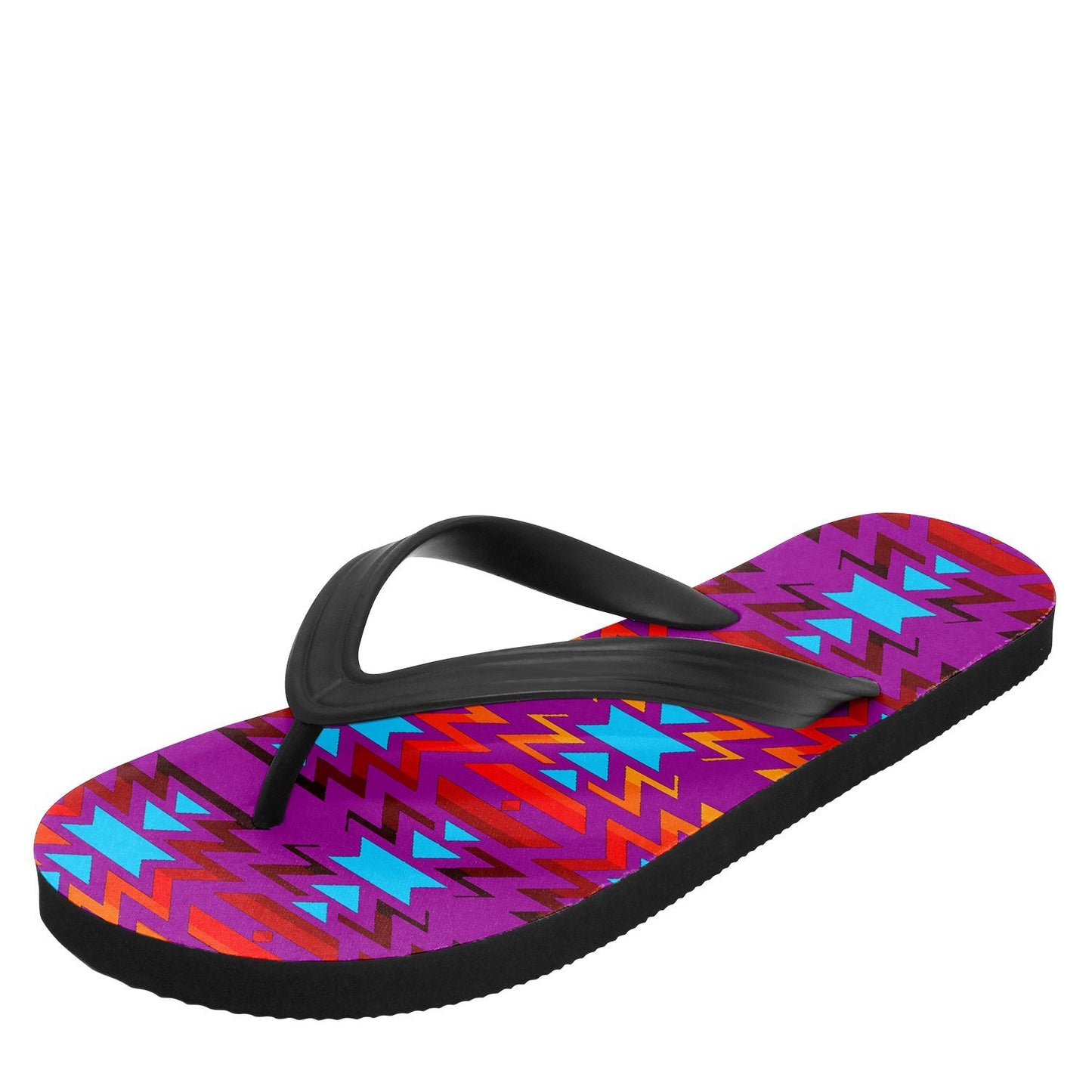 Fire Colors and Turquoise Purple Flip Flops 49 Dzine 