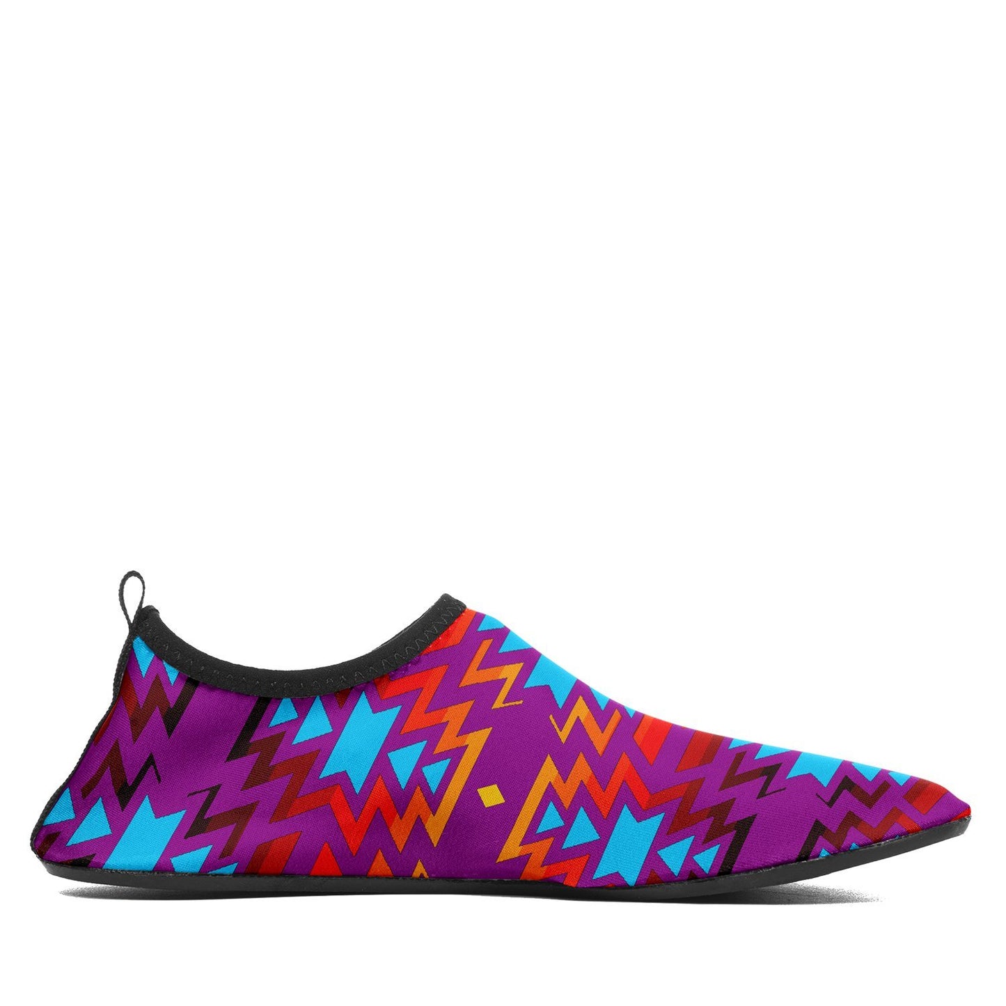 Fire Colors and Turquoise Purple Sockamoccs Slip On Shoes 49 Dzine 