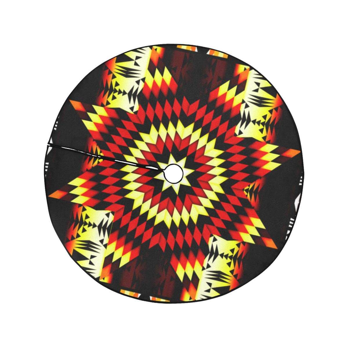 Fire Colors Christmas Tree Skirt 47" x 47" Christmas Tree Skirt e-joyer 