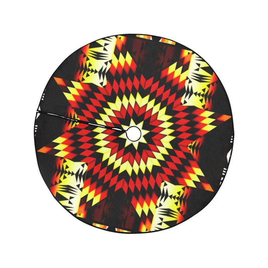 Fire Colors Christmas Tree Skirt 47" x 47" Christmas Tree Skirt e-joyer 