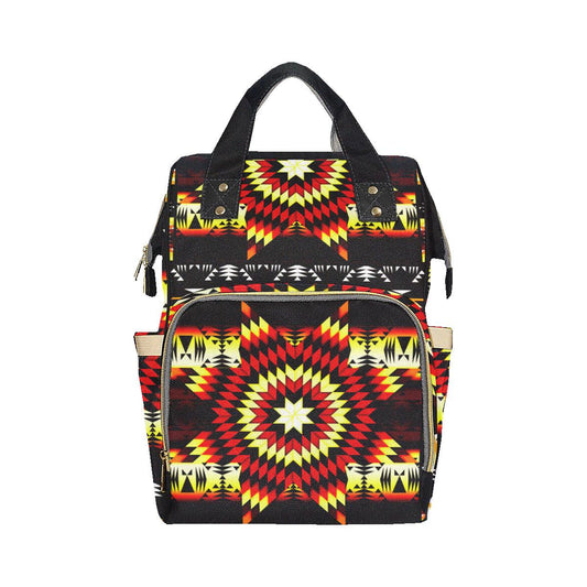 Fire Colors Multi-Function Diaper Backpack (Model 1688) Diaper Backpack (1688) e-joyer 