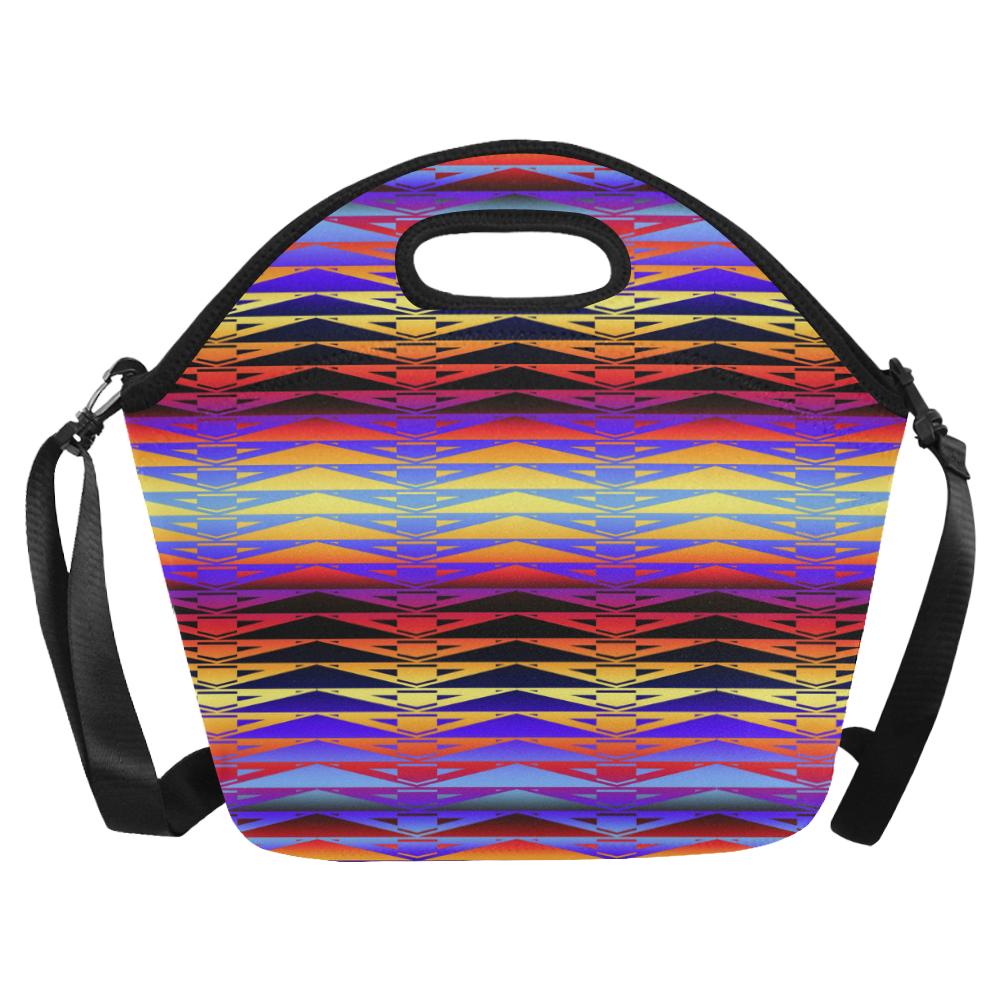 Fire Rattler Horizon Large Insulated Neoprene Lunch Bag That Replaces Your Purse (Model 1669) Neoprene Lunch Bag/Large (1669) e-joyer 