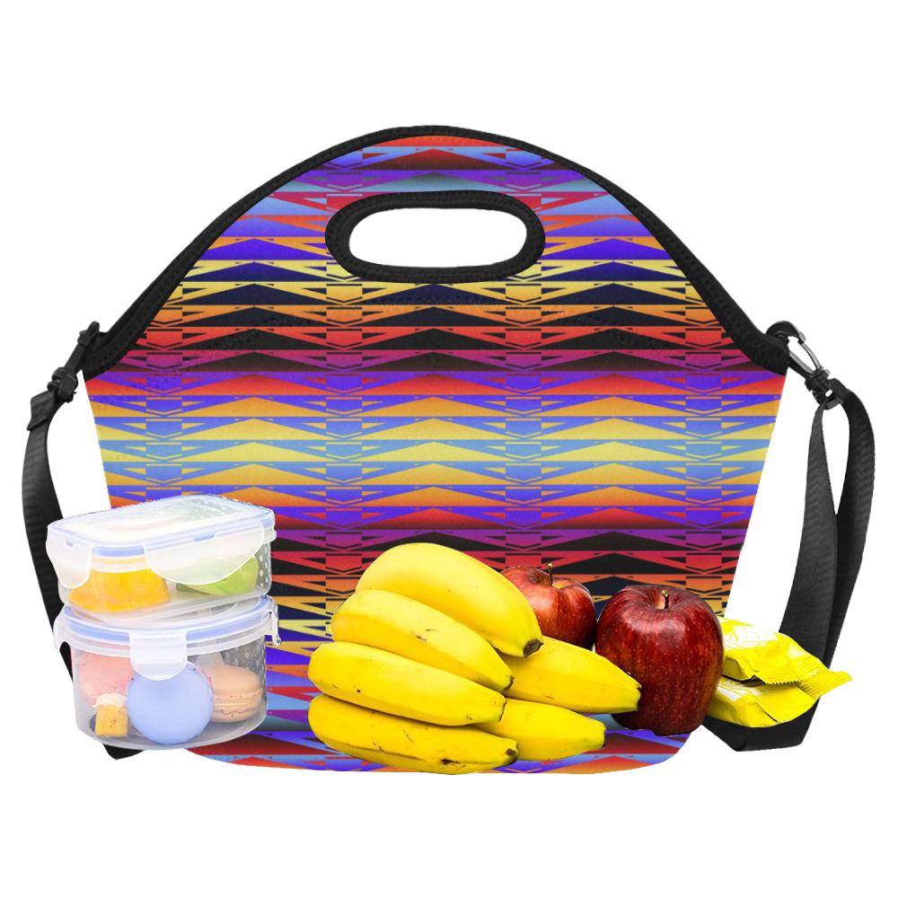 Fire Rattler Horizon Large Insulated Neoprene Lunch Bag That Replaces Your Purse (Model 1669) Neoprene Lunch Bag/Large (1669) e-joyer 