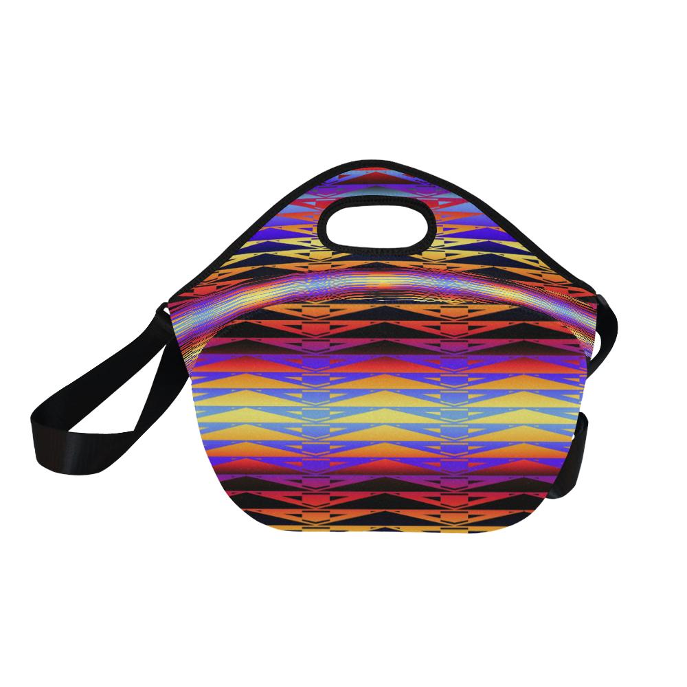 Fire Rattler Horizon Large Insulated Neoprene Lunch Bag That Replaces Your Purse (Model 1669) Neoprene Lunch Bag/Large (1669) e-joyer 