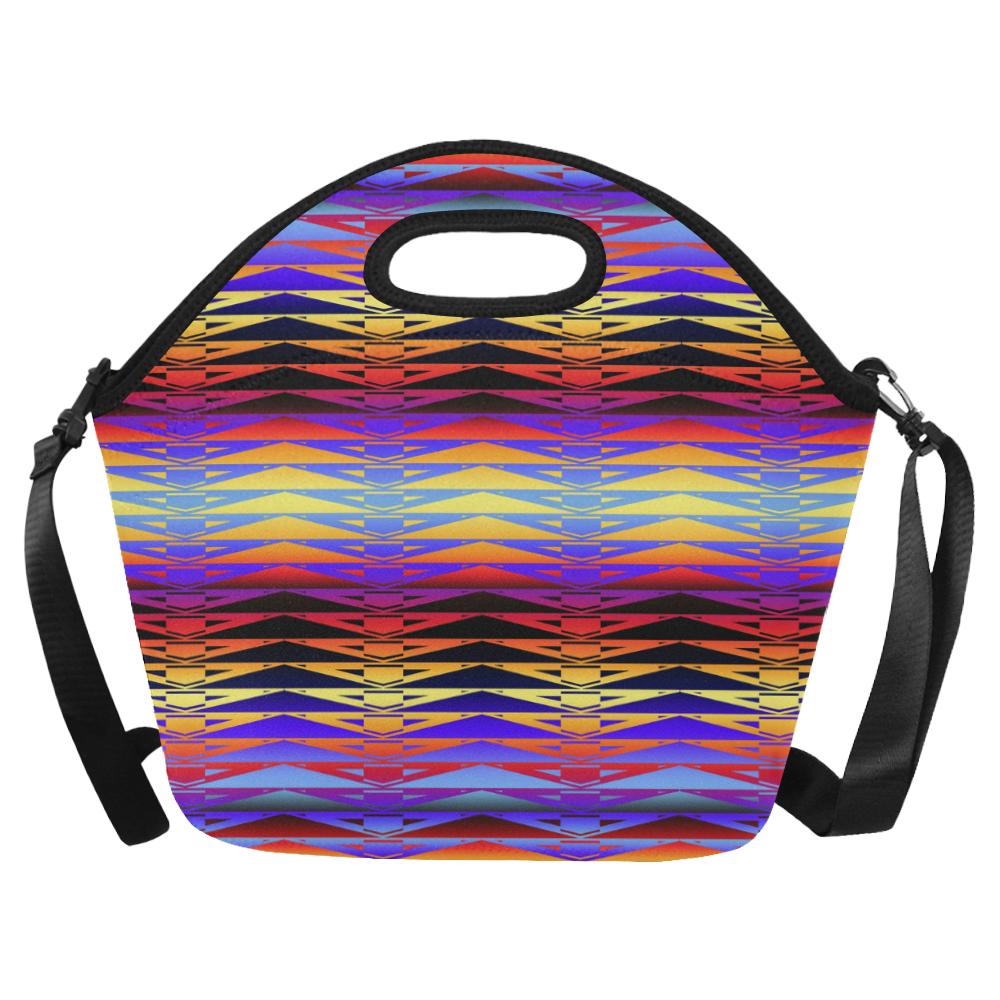 Fire Rattler Horizon Large Insulated Neoprene Lunch Bag That Replaces Your Purse (Model 1669) Neoprene Lunch Bag/Large (1669) e-joyer 