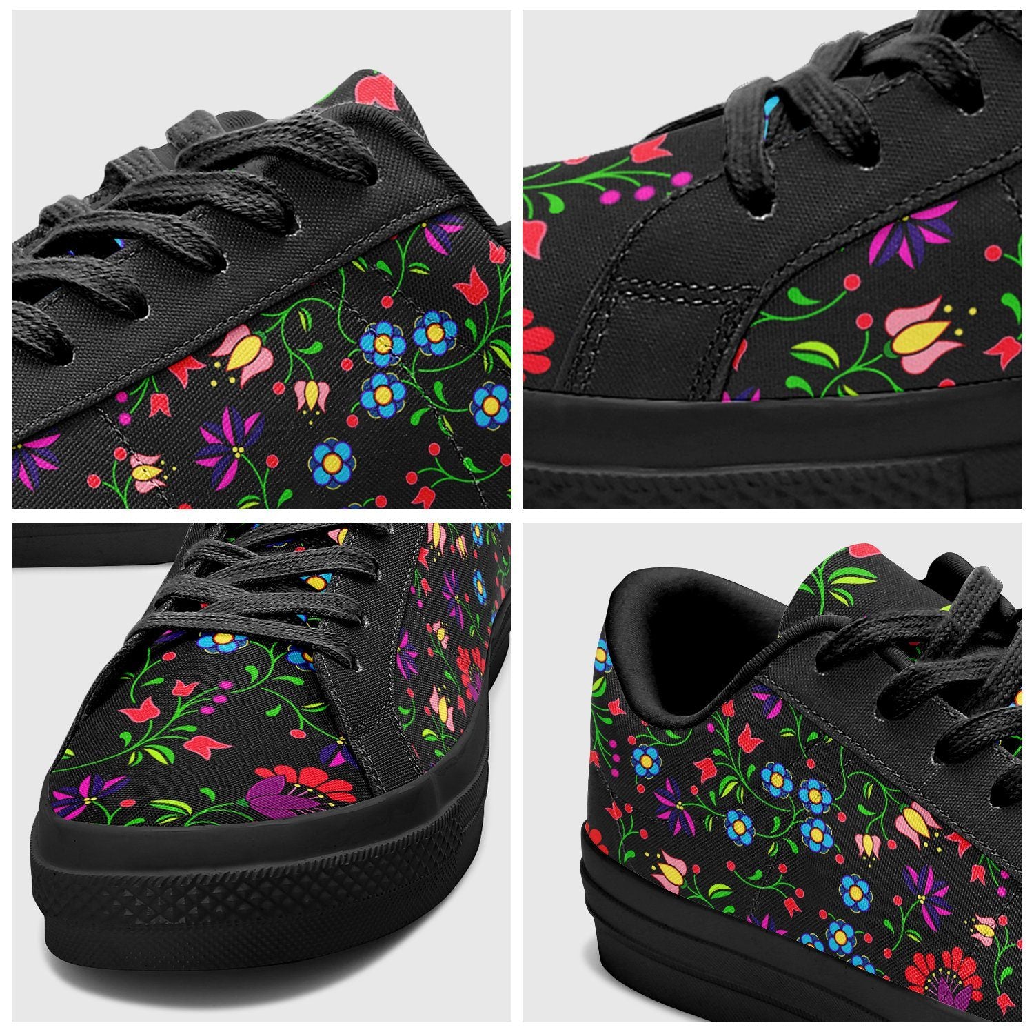 Fleur Indigine Aapisi Low Top Canvas Shoes Black Sole aapisi Herman 