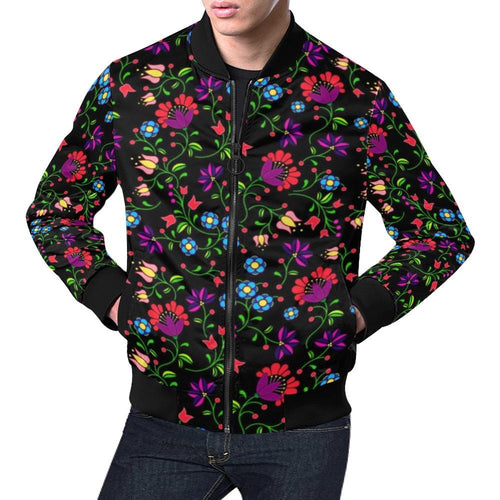 Fleur Indigine All Over Print Bomber Jacket for Men (Model H19) All Over Print Bomber Jacket for Men (H19) e-joyer 